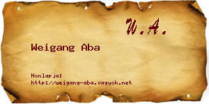 Weigang Aba névjegykártya
